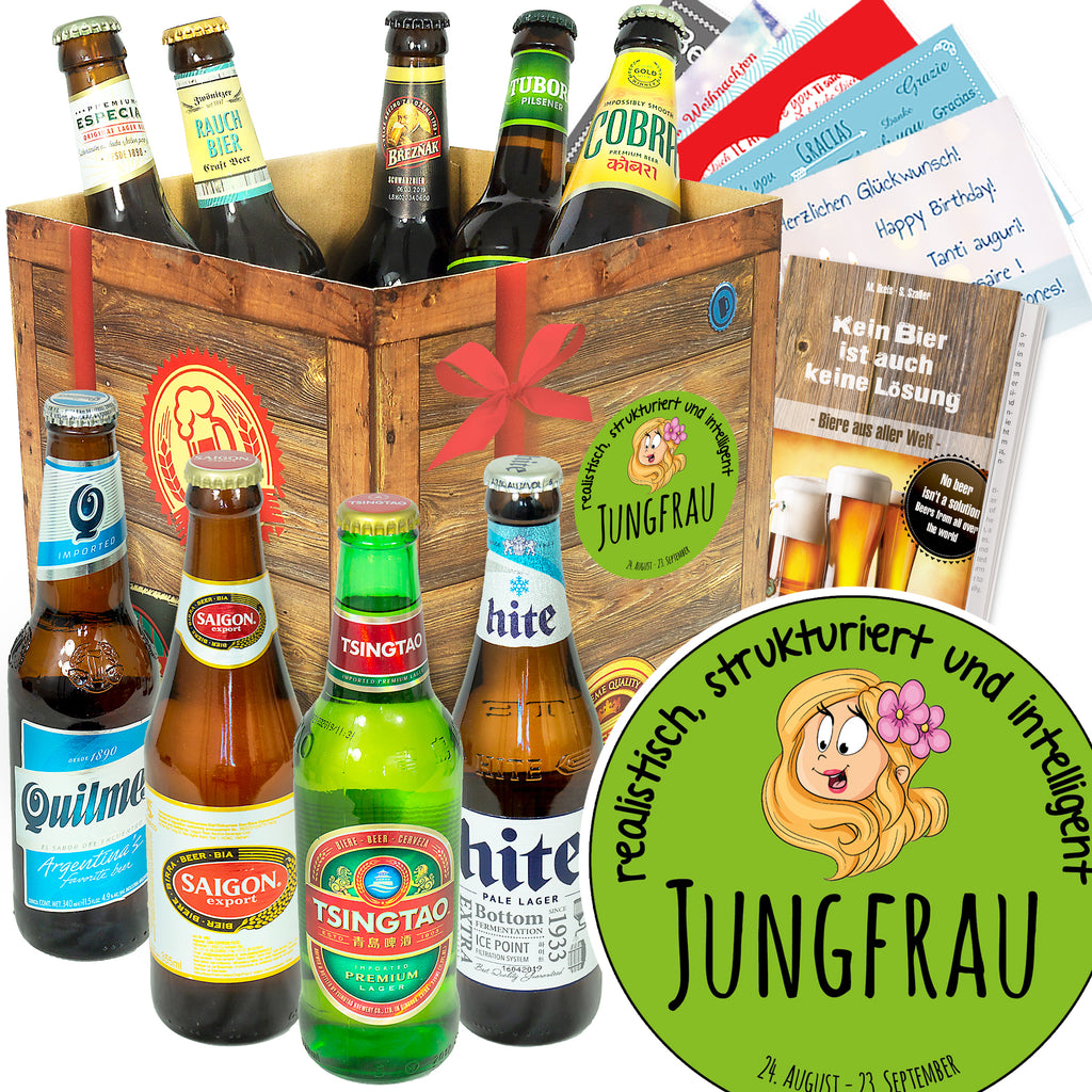 Sternzeichen Jungfrau | 9x Biere der Welt | Geschenkkorb
