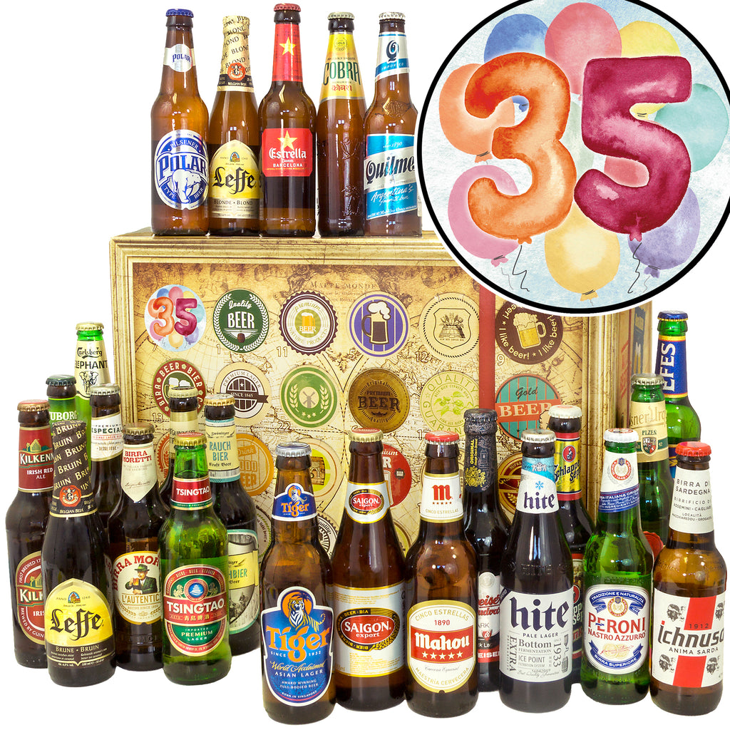 Geburtstag 35 | 24 Biersorten Bier International | Paket