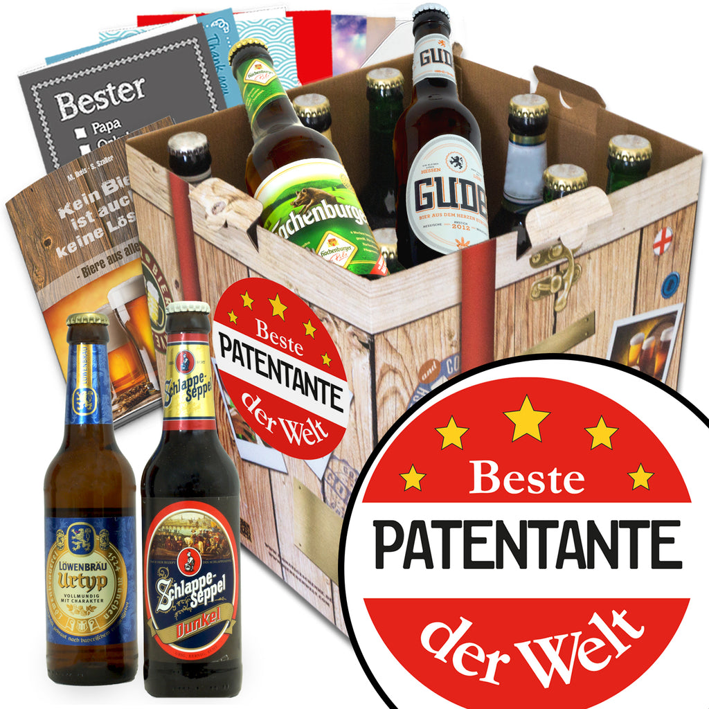 Beste Patentante | 9x Bier Deutsche Biere | Box