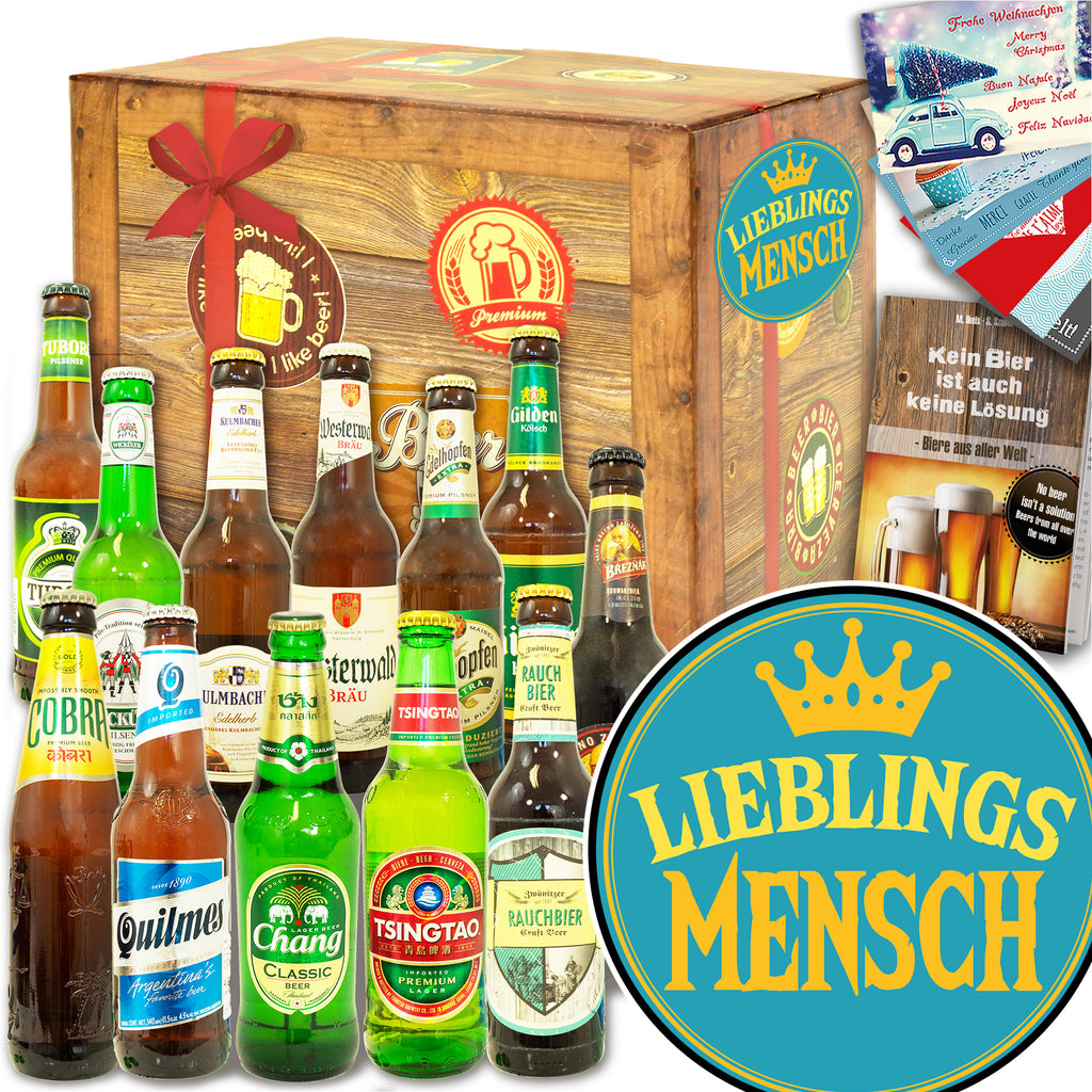 Lieblingsmensch | 12x Bier International und DE | Geschenk Box
