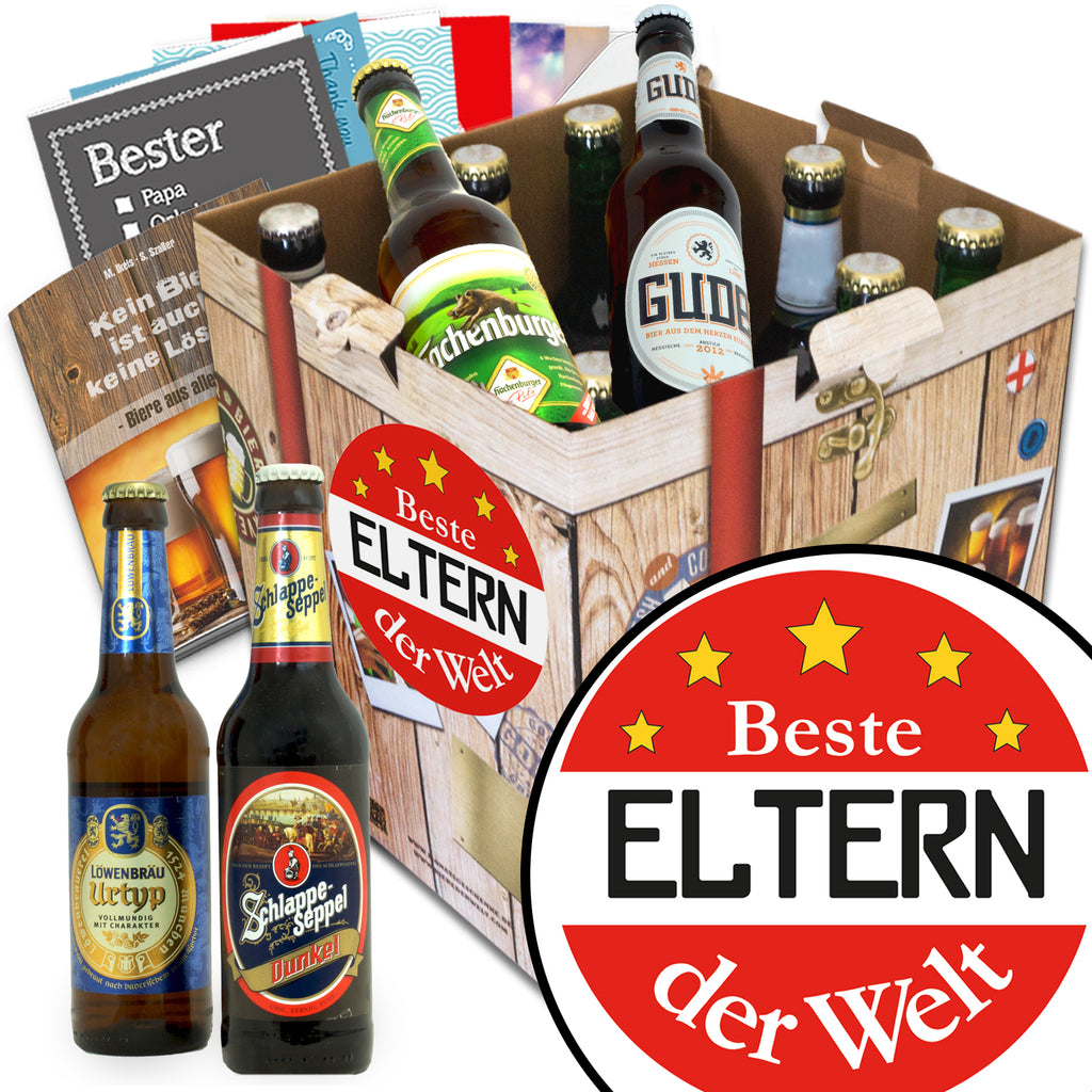 Beste Eltern der Welt | 9 Spezialitäten Bier Deutschlandreise | Bierbox