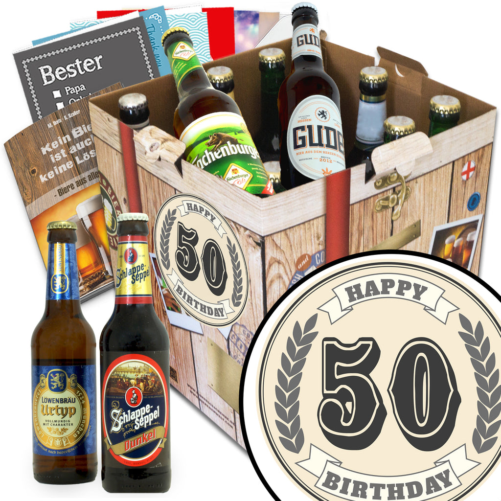50. Geburtstag | 9 Biersorten Biere Deutschland | Bier Geschenk