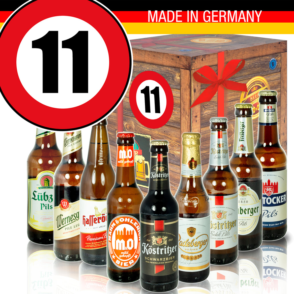 Zahl 11 | 9x Ostdeutsche Biere | Probierpaket
