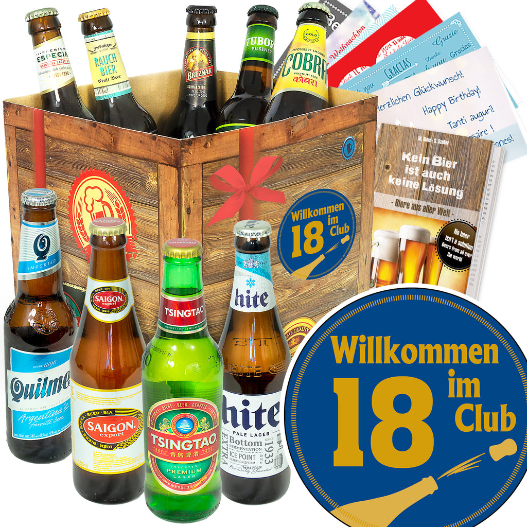 Wilkommen im Club 18 | 9x Bierweltreise | Bierverkostung