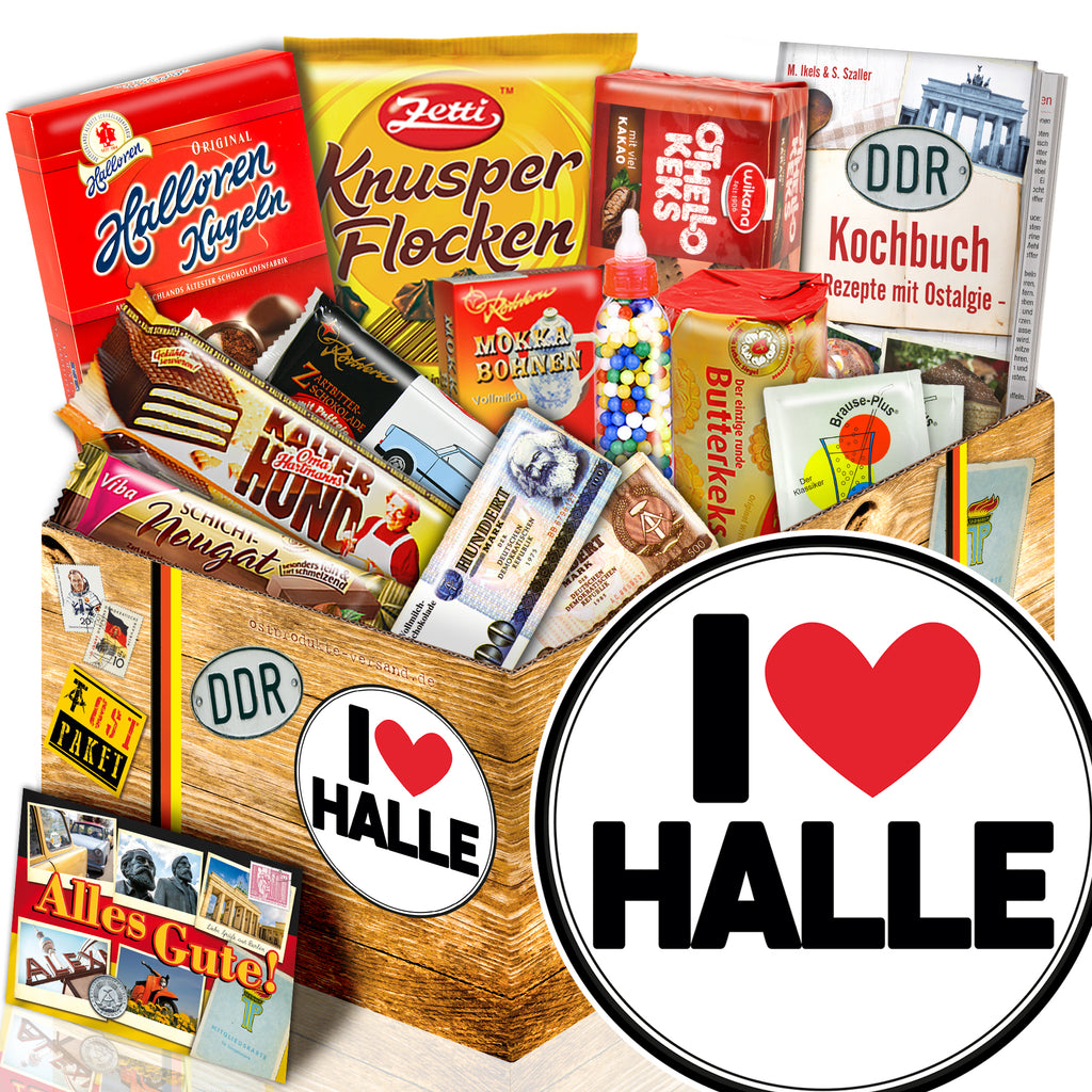 I love Halle - Süßigkeiten Set DDR L
