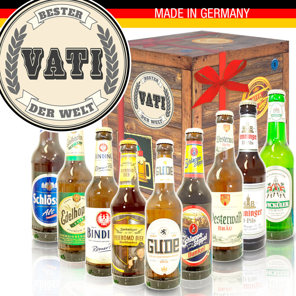 Bester Vati der Welt | 9x Bier Bier Deutschlandreise | Geschenkpaket
