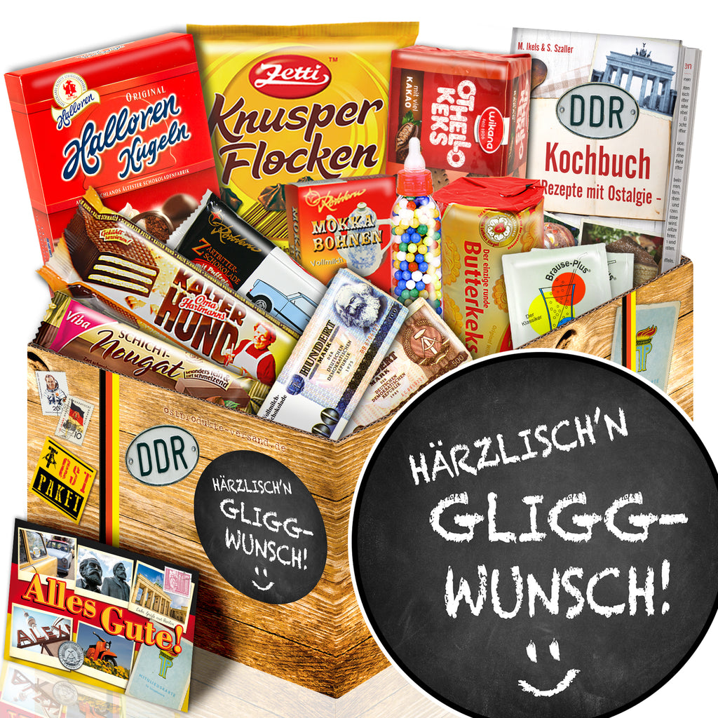 Härrzlisch'n Gliggwunsch - Süßigkeiten Set DDR L