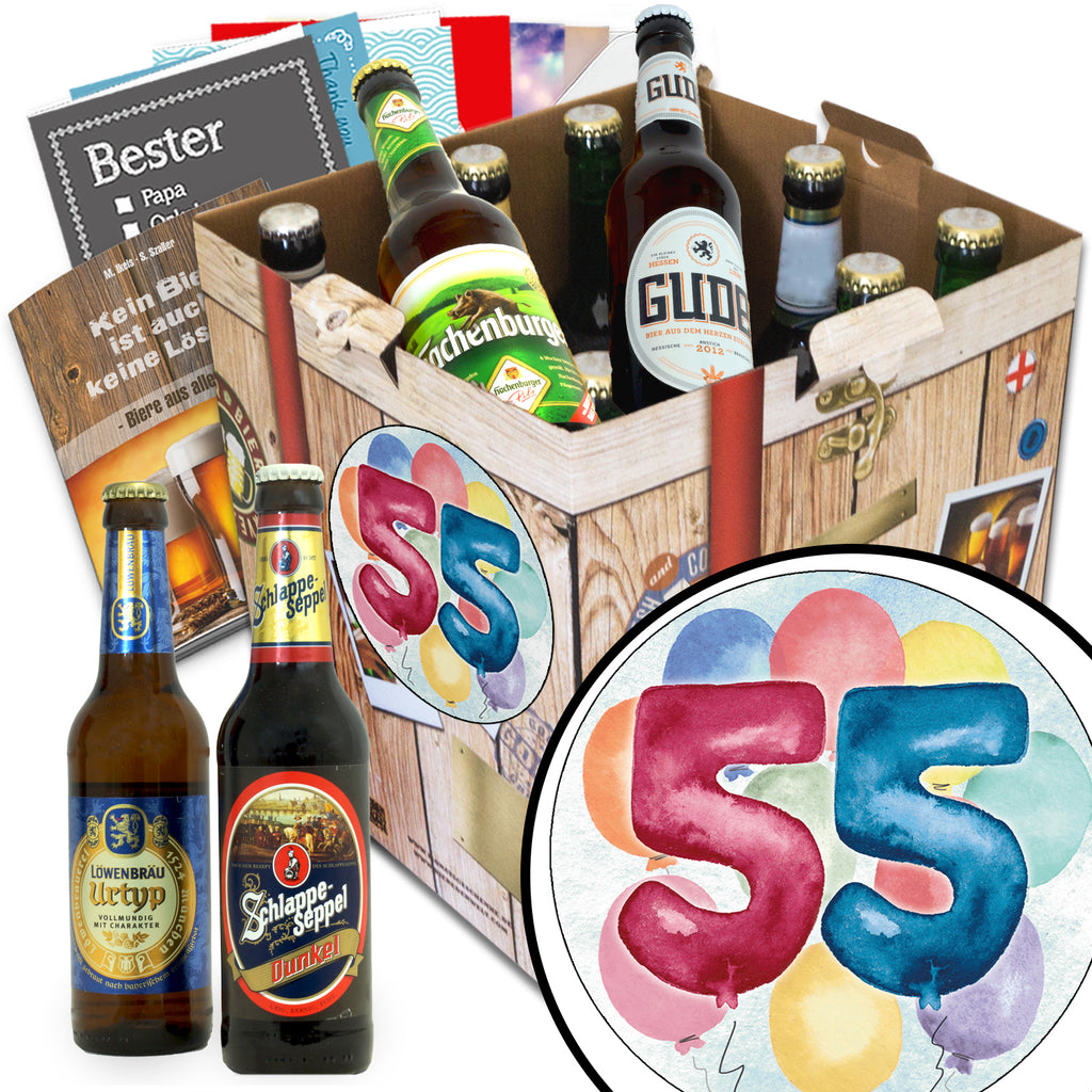 Geburtstag 55 | 9x Bier Deutsche Biere | Bierbox