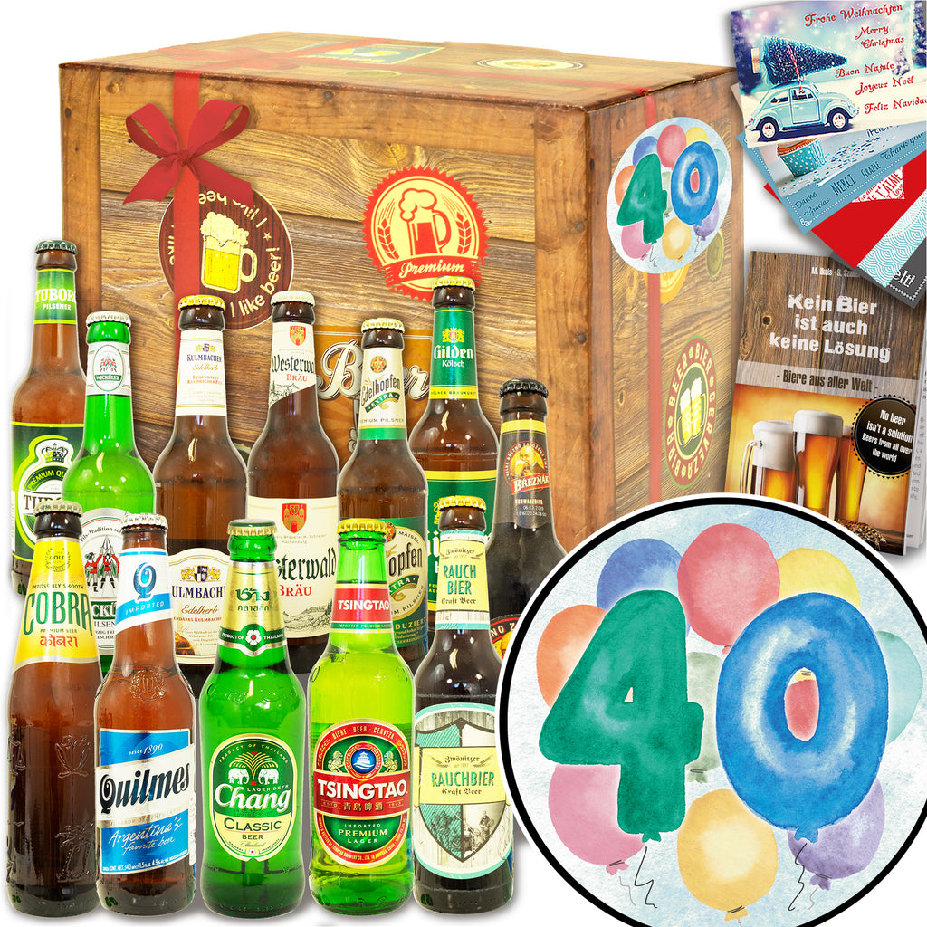 40. Geburtstag | 12 Spezialitäten Bier Deutschland und Welt | Biertasting