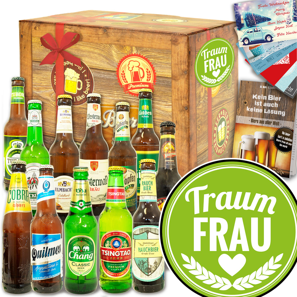 Traumfrau | 12x Bier aus der Welt und Deutschland | Biergeschenk