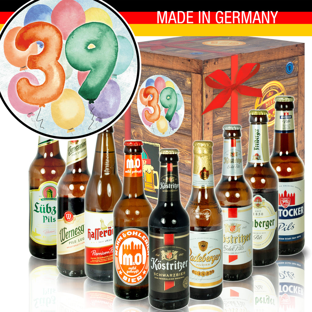 Geburtstag 39 | 9 Biersorten Biere aus Ostdeutschland | Bierbox