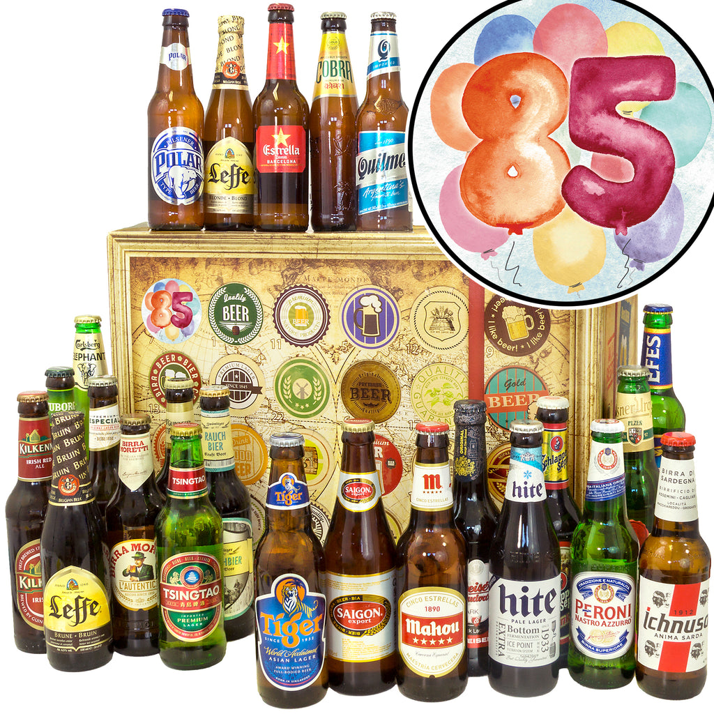 Geburtstag 85 | 24x Biere der Welt Exoten | Bierverkostung