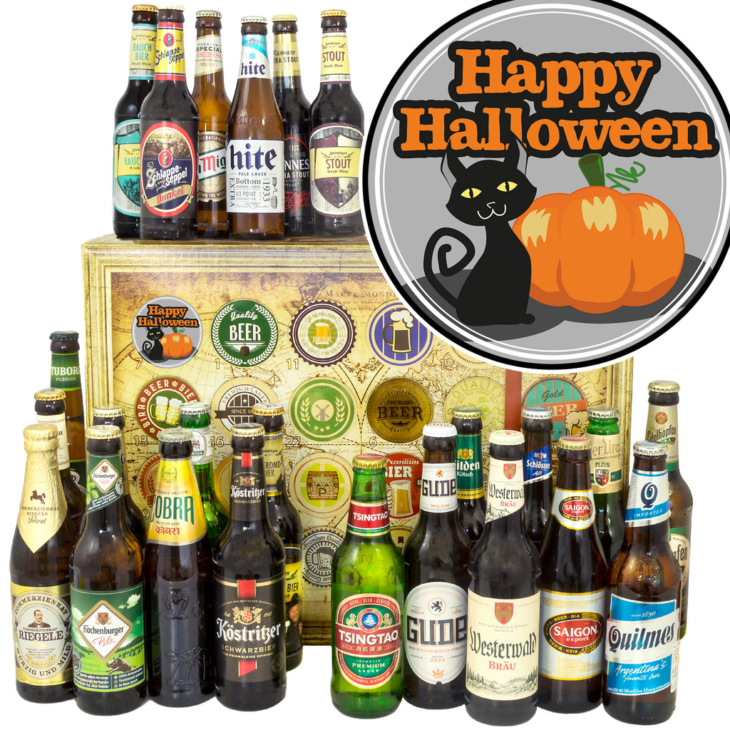 Halloween | 24 Spezialitäten Bier aus Welt und Deutschland | Probierpaket