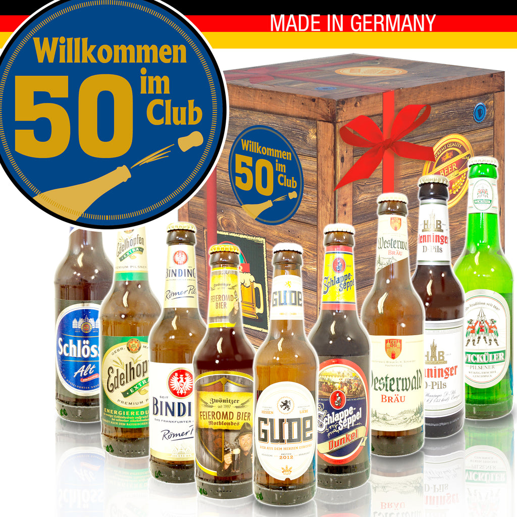 Wilkommen im Club 50 | 9x Biere aus Deutschland | Geschenkbox