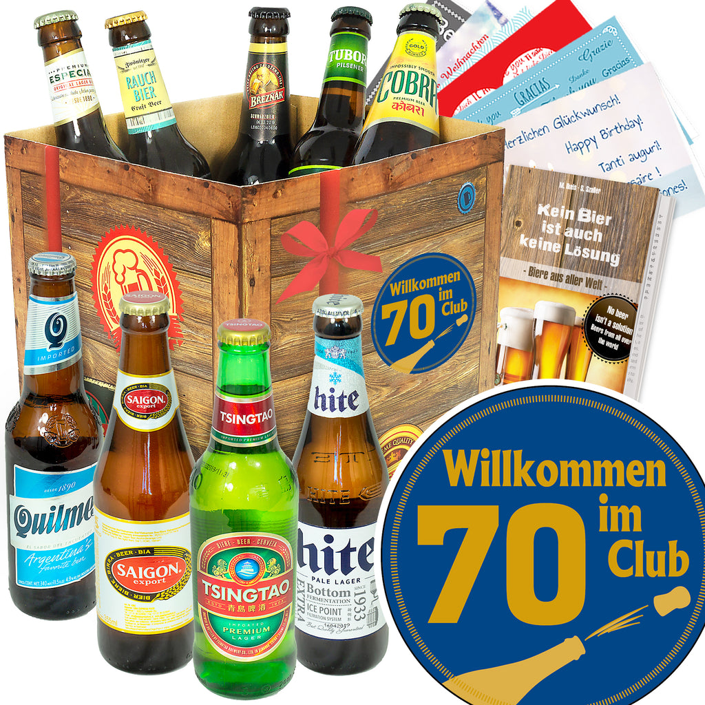 Wilkommen im Club 70 | 9x Bier Weltreise | Probierpaket