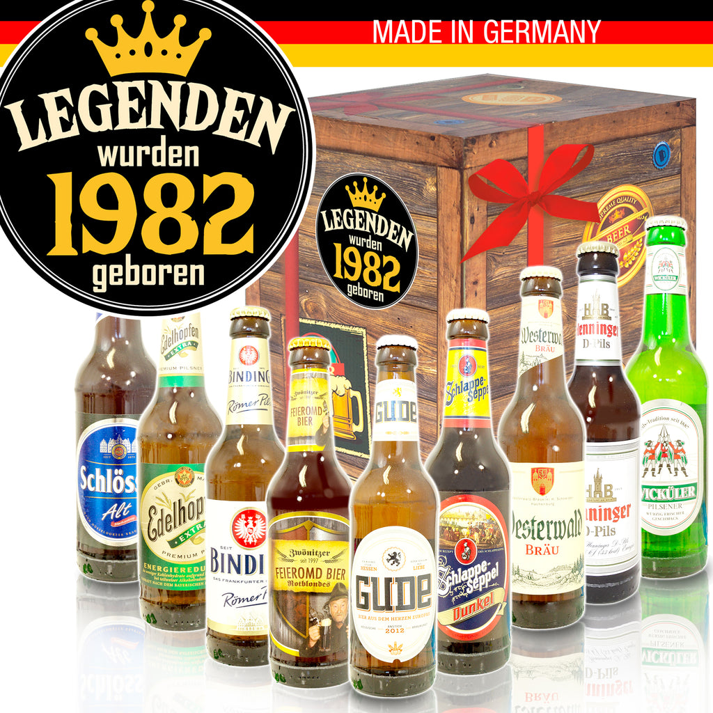 Legenden 1982 | 9 Spezialitäten Biere Deutschland | Bier Geschenk