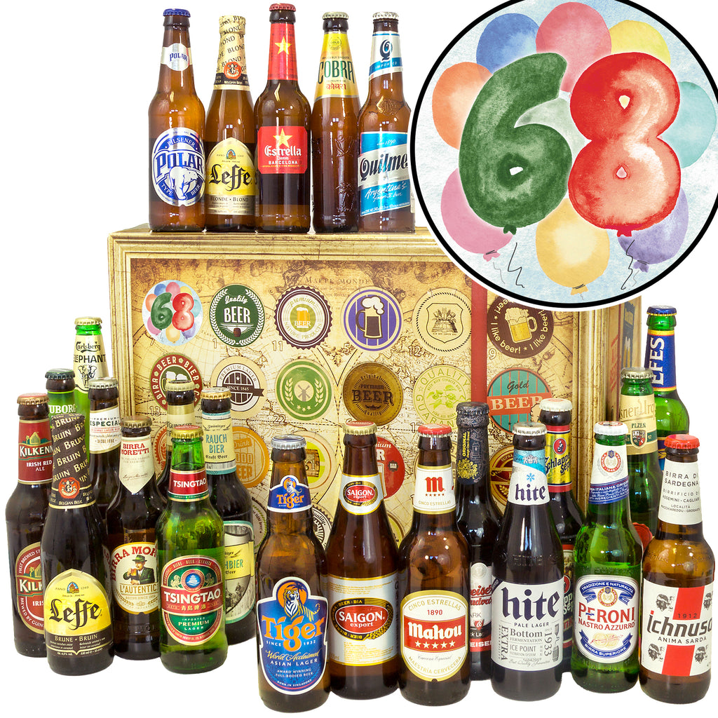 Geburtstag 68 | 24 Biersorten Bier aus aller Welt | Bierverkostung