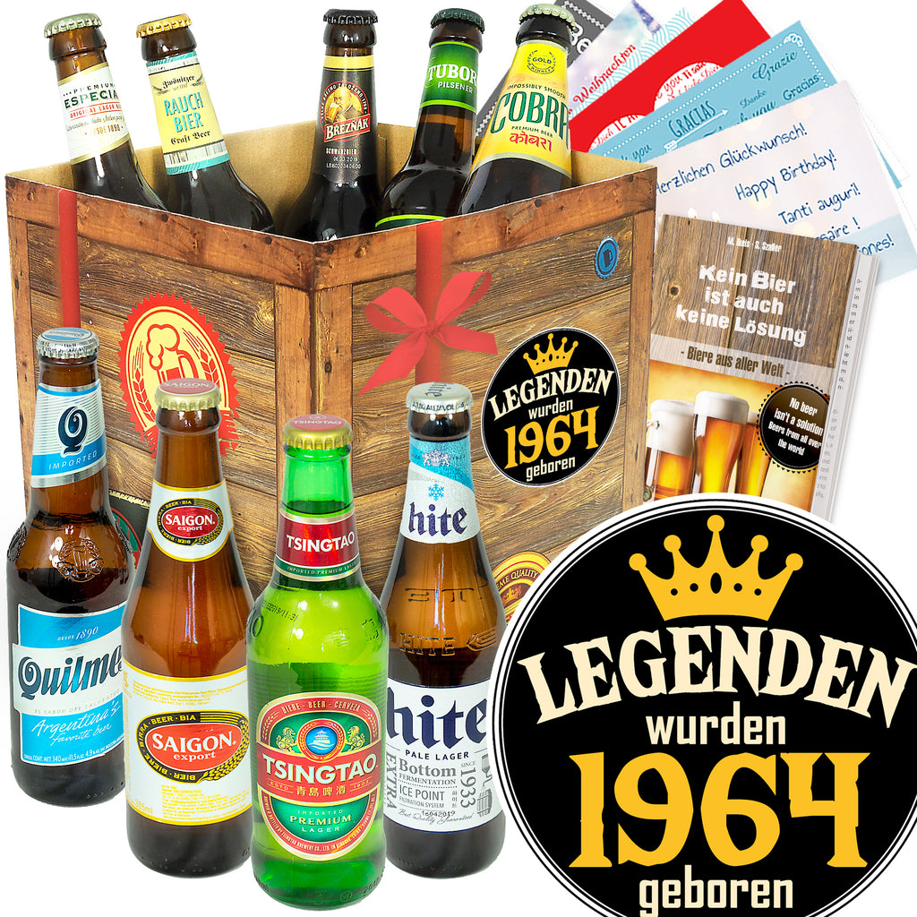Legenden 1964 | 9 Flaschen Bier International | Biergeschenk