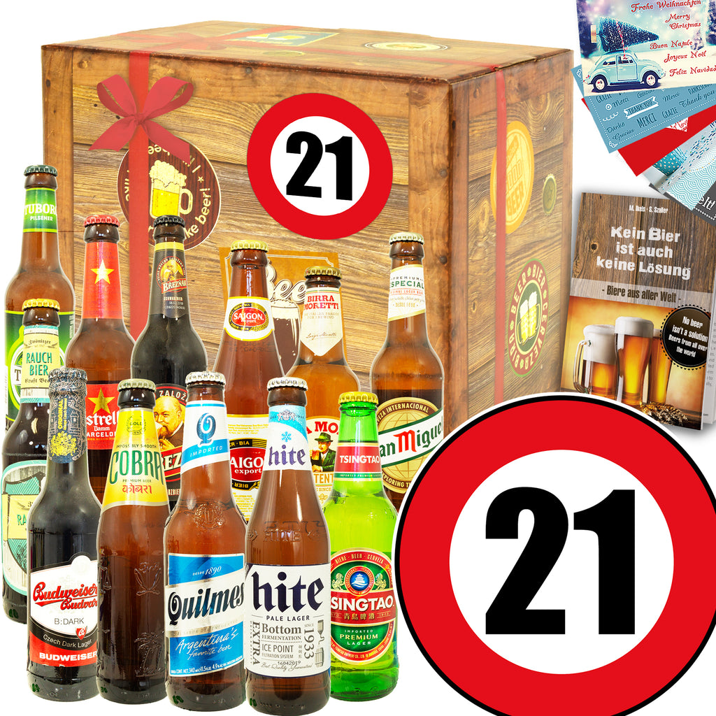 Zahl 21 | 12 Spezialitäten Biere der Welt | Bierpaket