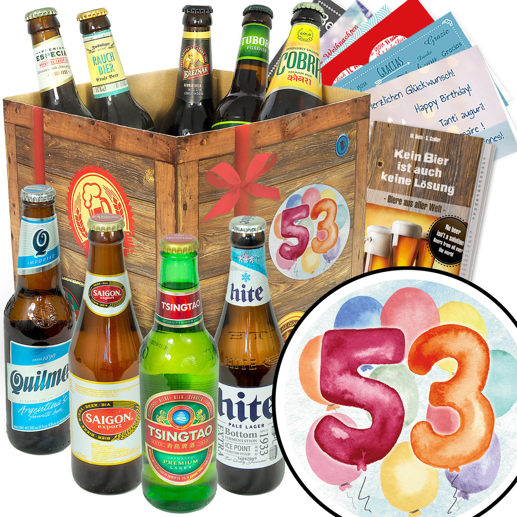 Geburtstag 53 | 9 Länder Bier International | Geschenkidee