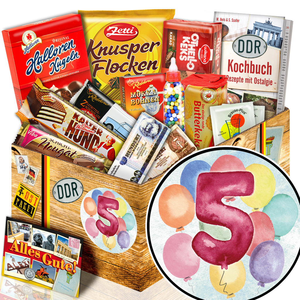 Zahl 5 - Süßigkeiten Set DDR L