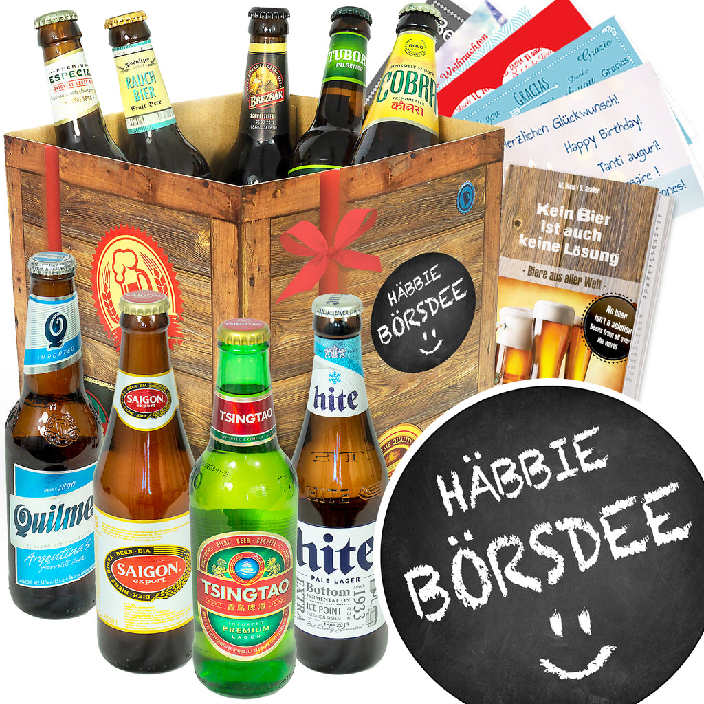 Häbbie Börsdee | 9 Flaschen Bier International | Biertasting