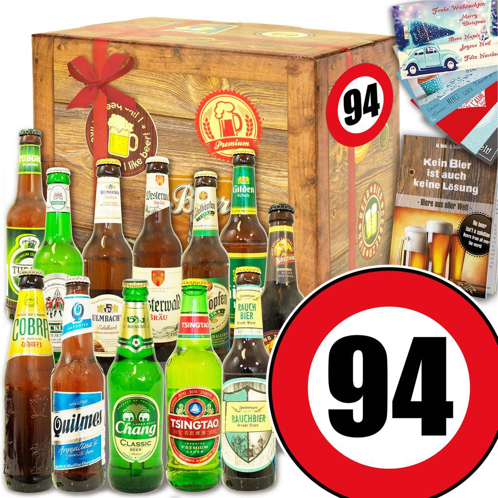 Zahl 94 | 12 Spezialitäten Biere Welt und Deutschland | Geschenkkorb