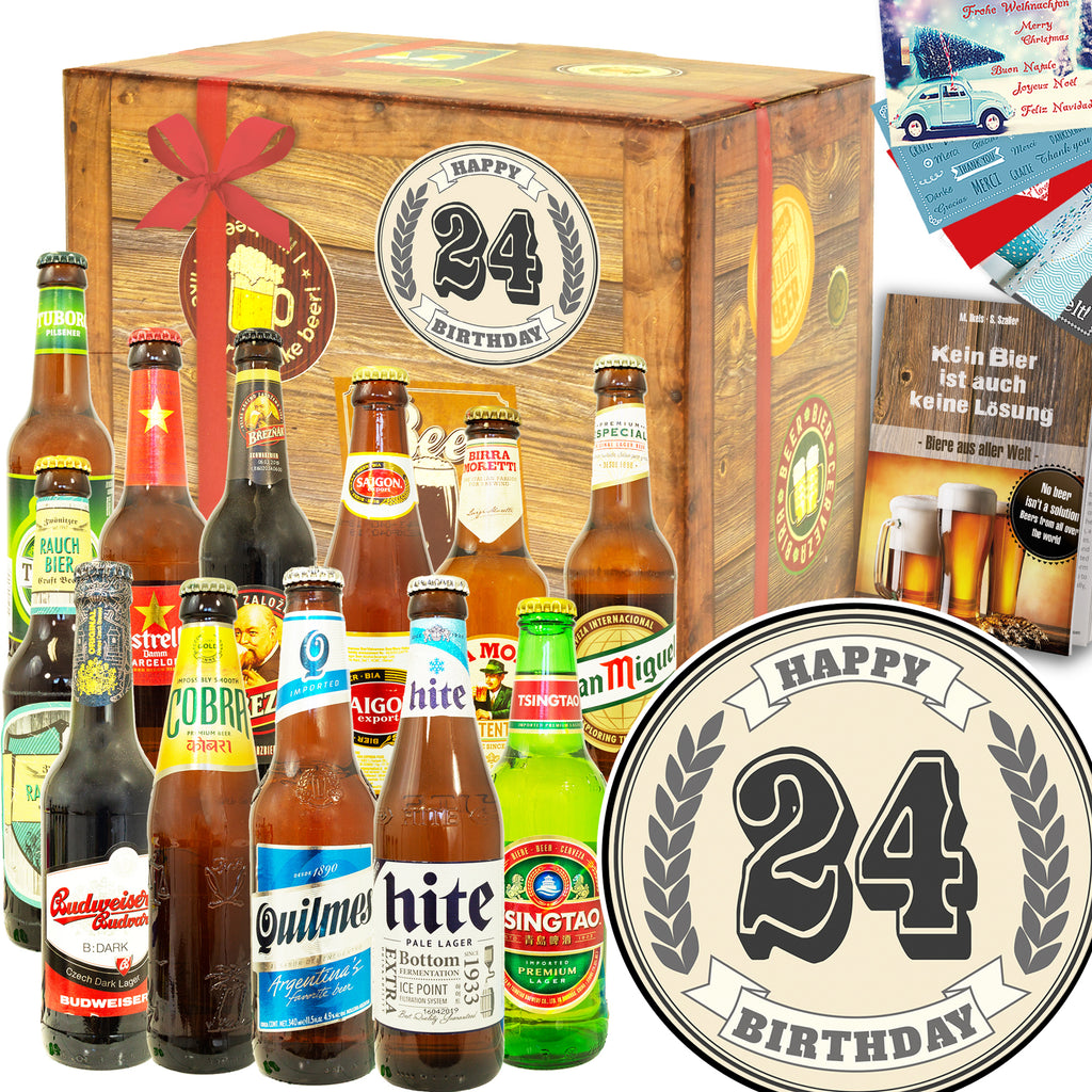Geburtstag 24 | 12 Länder Bier International | Paket