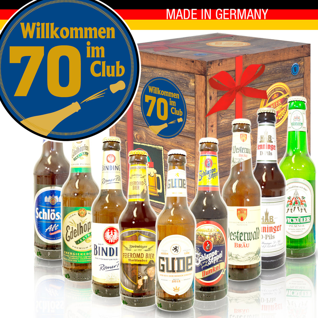 Wilkommen im Club 70 | 9x Bier Biere Deutschland | Geschenkset