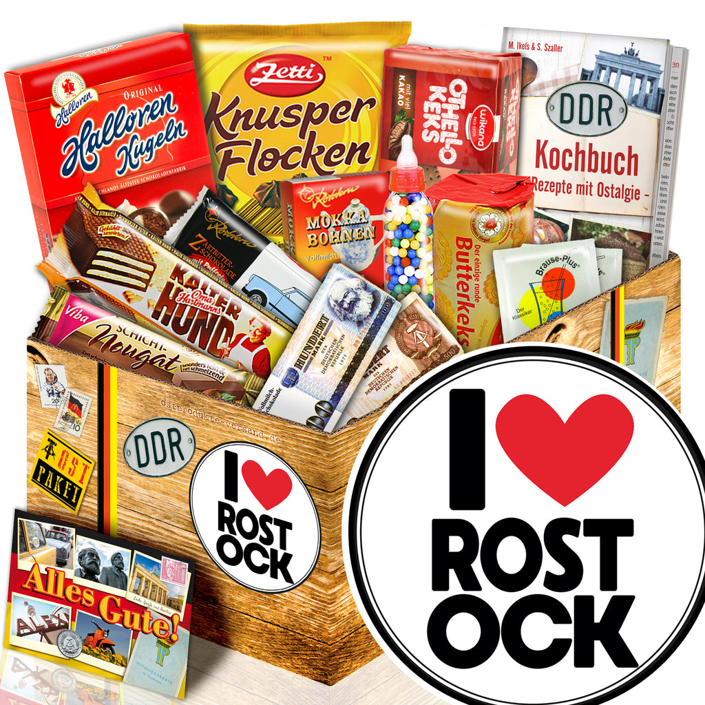I love Rostock - Süßigkeiten Set DDR L