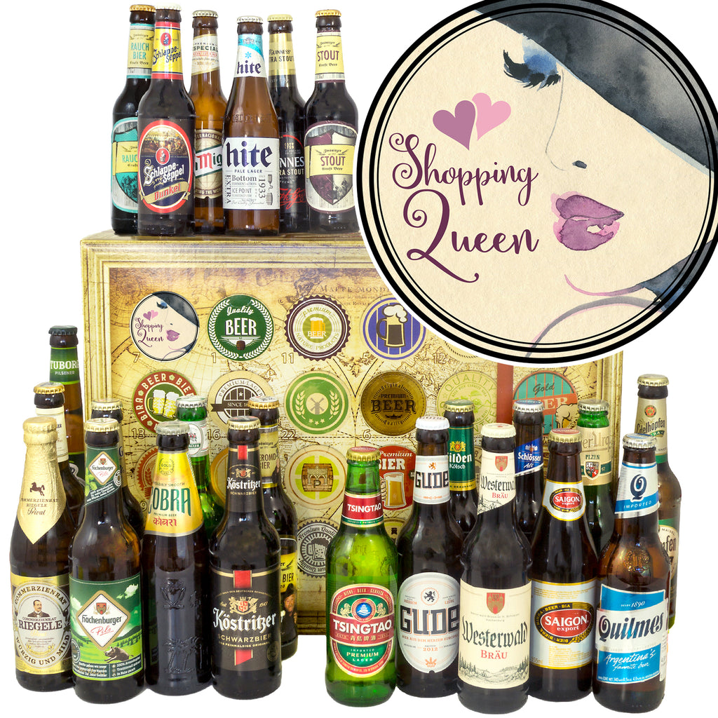 Shopping Queen | 24 Biersorten Biere Welt und Deutschland | Probierpaket