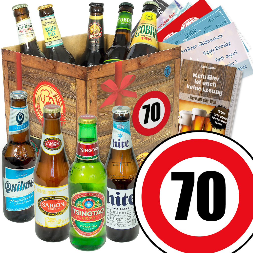 Zahl 70 | 9 Länder Biere aus aller Welt | Bierpaket