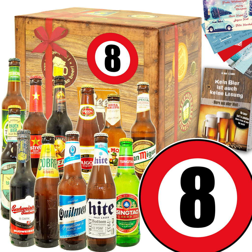Zahl 8 | 12 Länder Bier Weltreise | Box