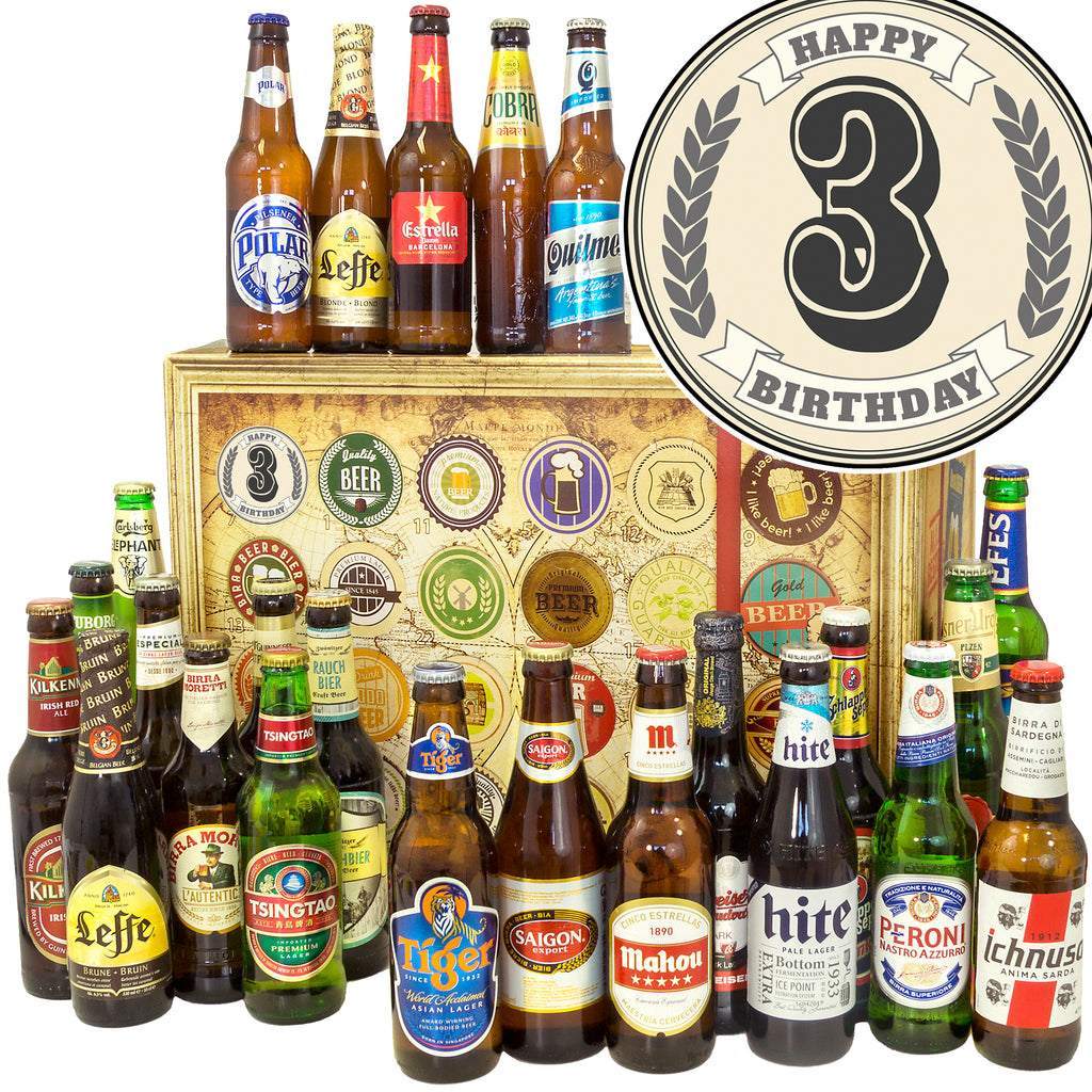 Geburtstag 3 | 24 Biersorten Bier aus aller Welt | Präsent