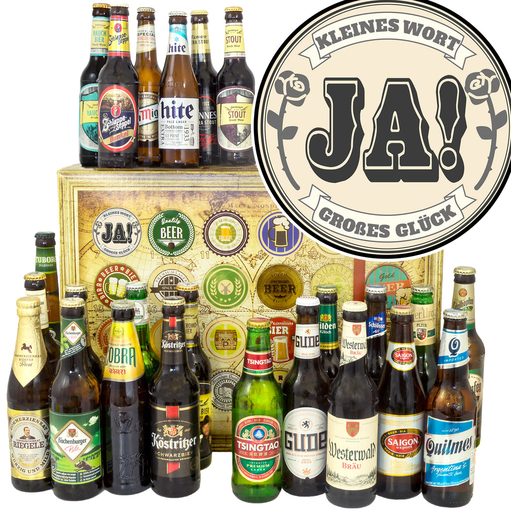 Zur Verlobung | 24 Spezialitäten Bier Deutschland und Welt | Geschenk Set