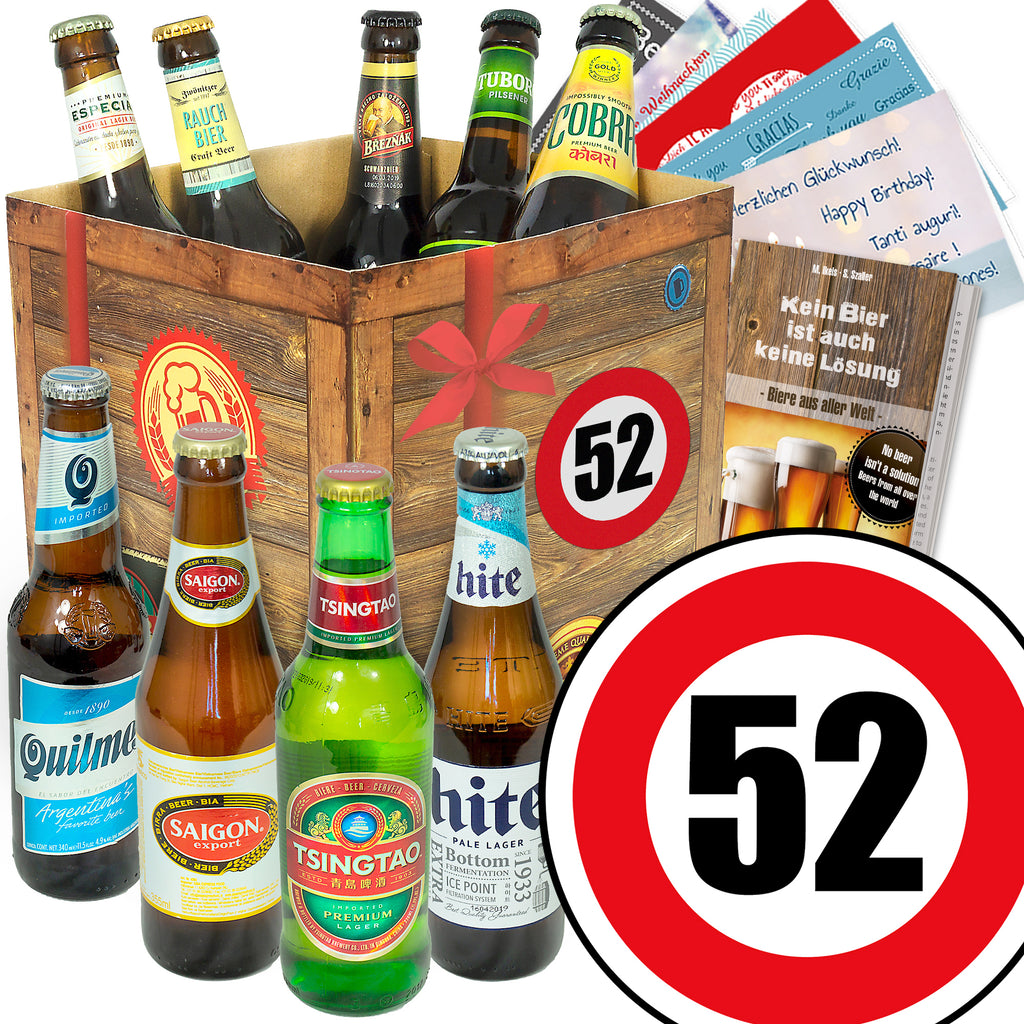 Zahl 52 | 9 Länder Biere der Welt Exoten | Biergeschenk