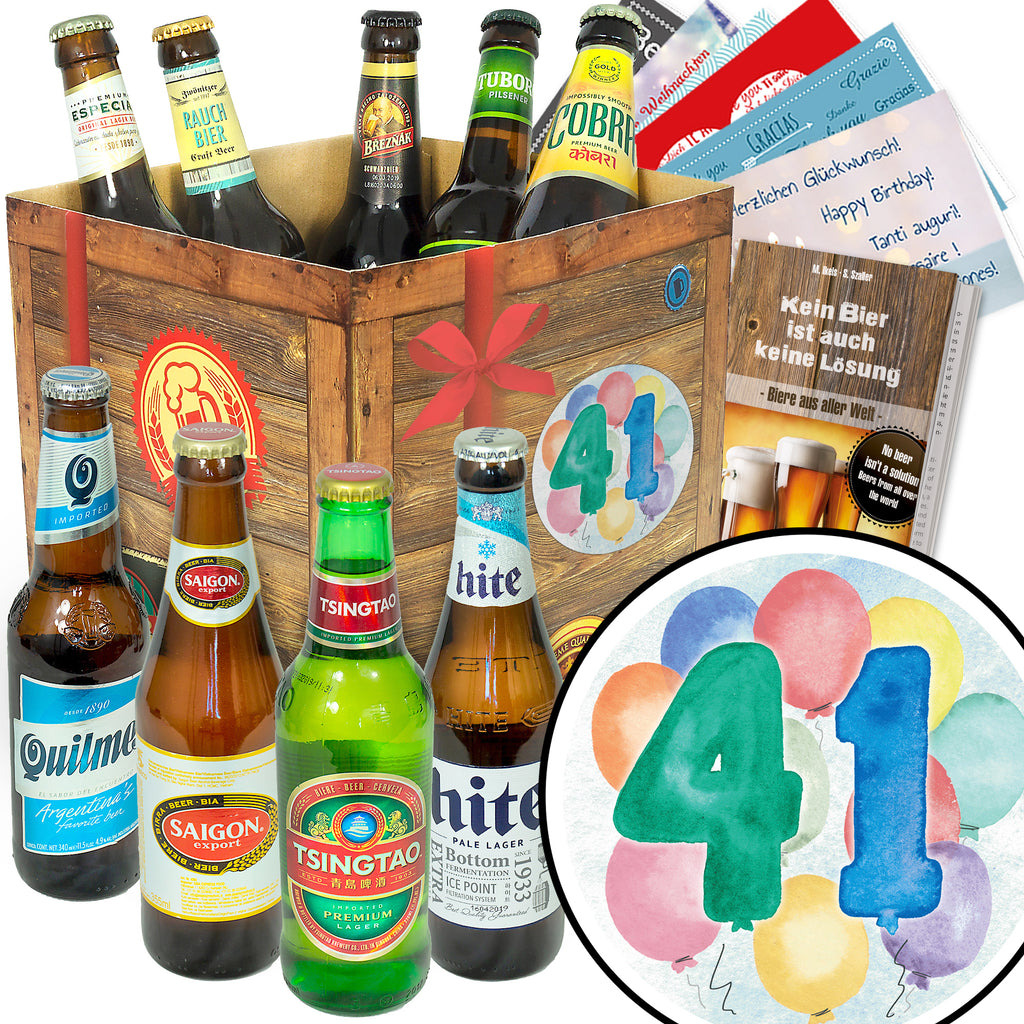 Geburtstag 41 | 9 Biersorten Biere der Welt | Probierpaket
