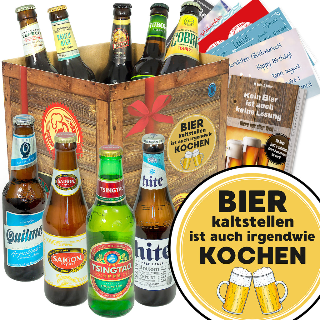Bier kalt stellen | 9 Spezialitäten Biere der Welt | Geschenk Set