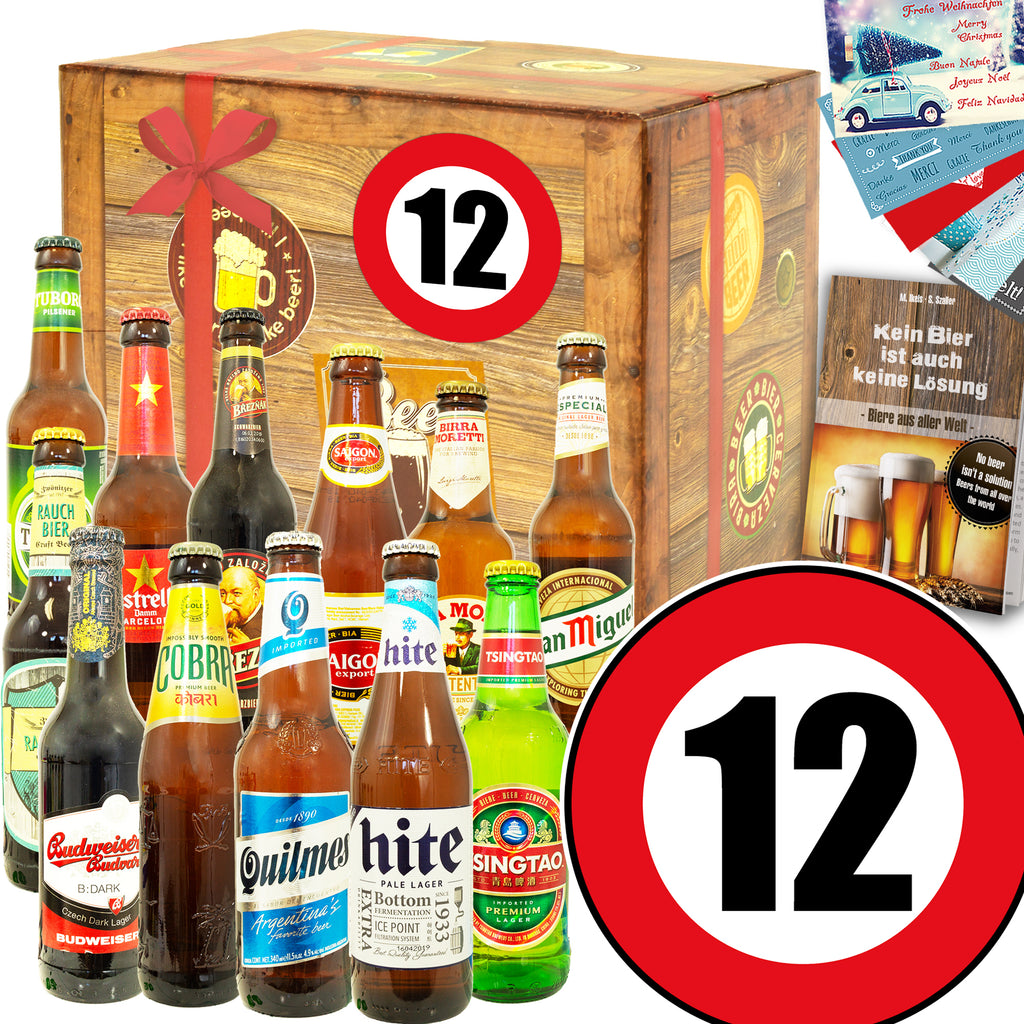 Zahl 12 | 12 Spezialitäten Bier International | Geschenkkorb