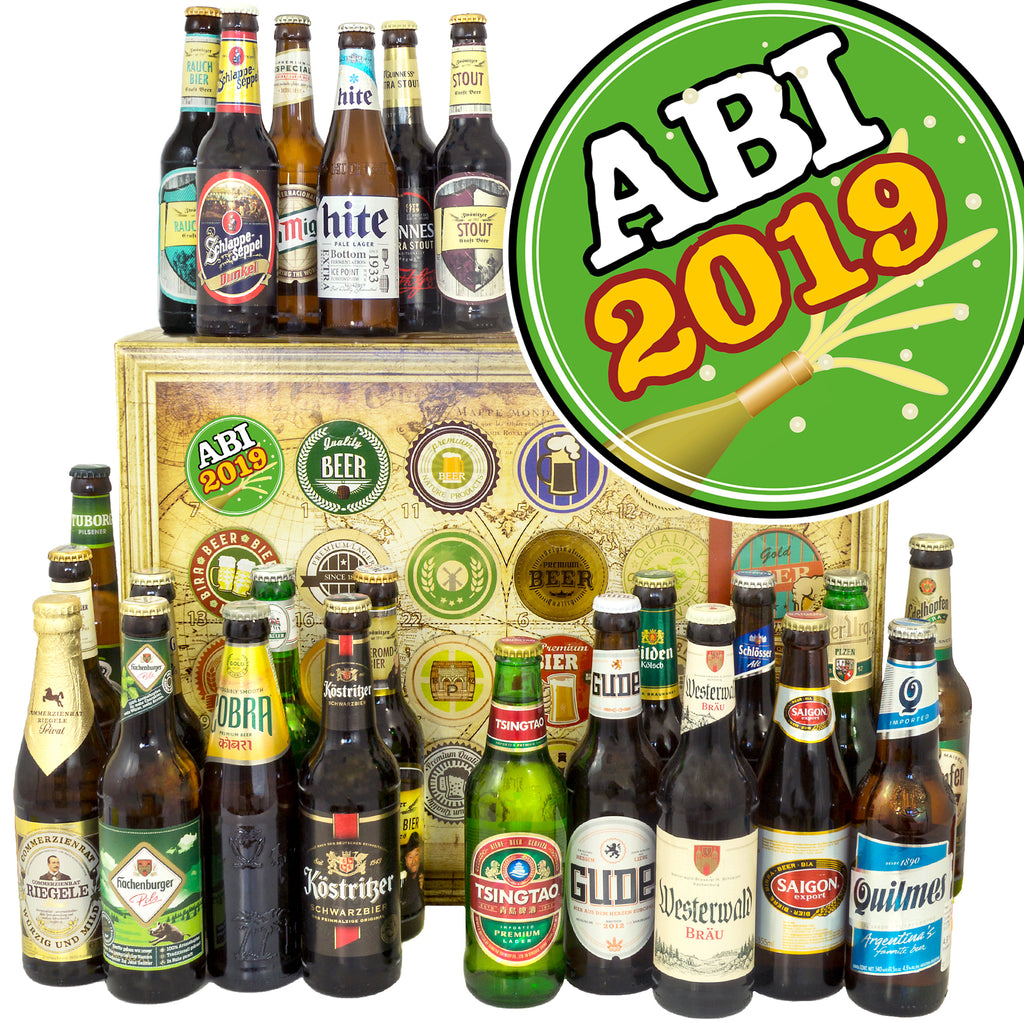 Abi 2019 | 24 Flaschen Bier aus Welt und Deutschland | Bierverkostung