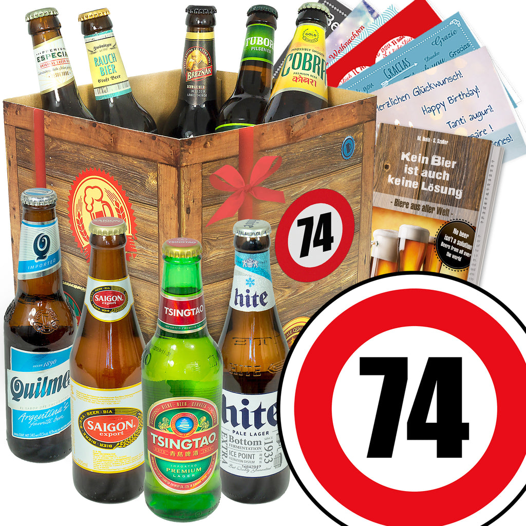 Zahl 74 | 9 Biersorten Bier aus aller Welt | Probierpaket