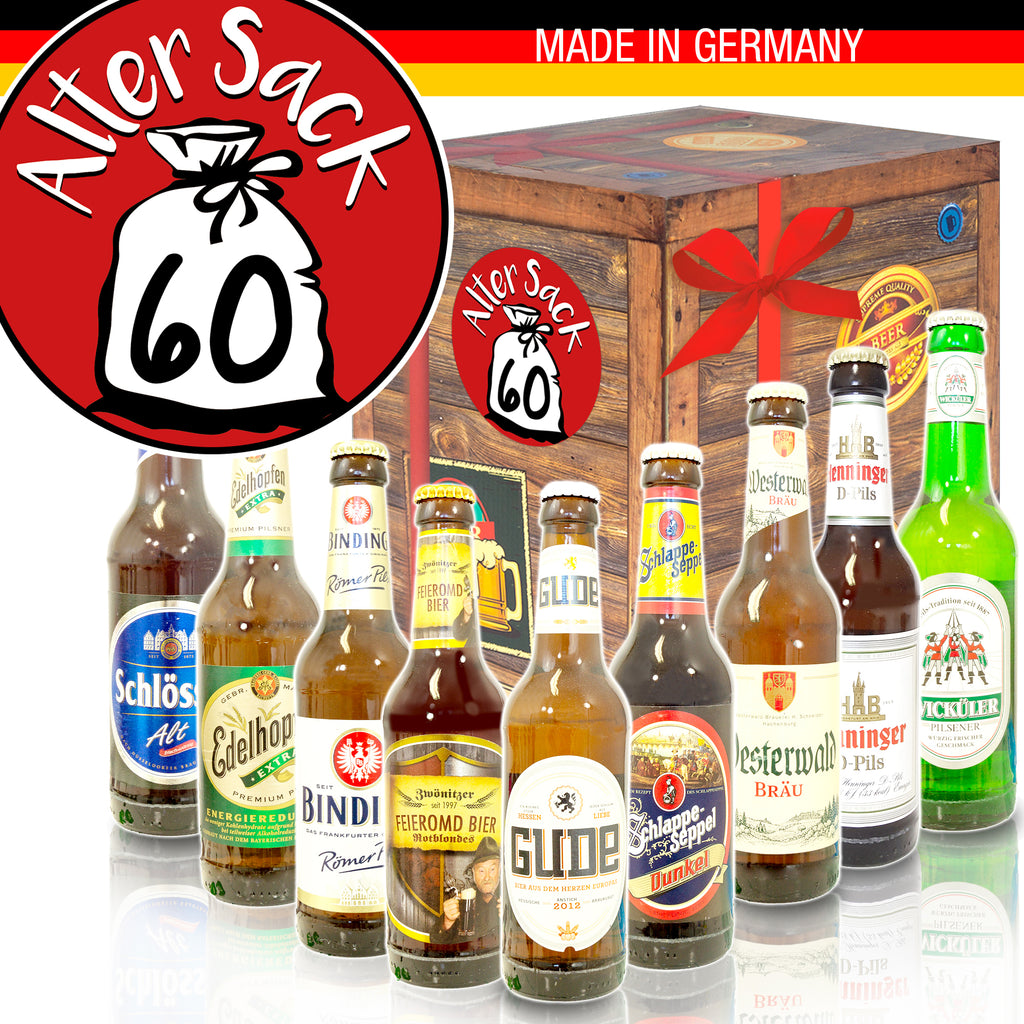 Alter Sack 60 | 9 Biersorten Bier Deutschlandreise | Geschenkkorb
