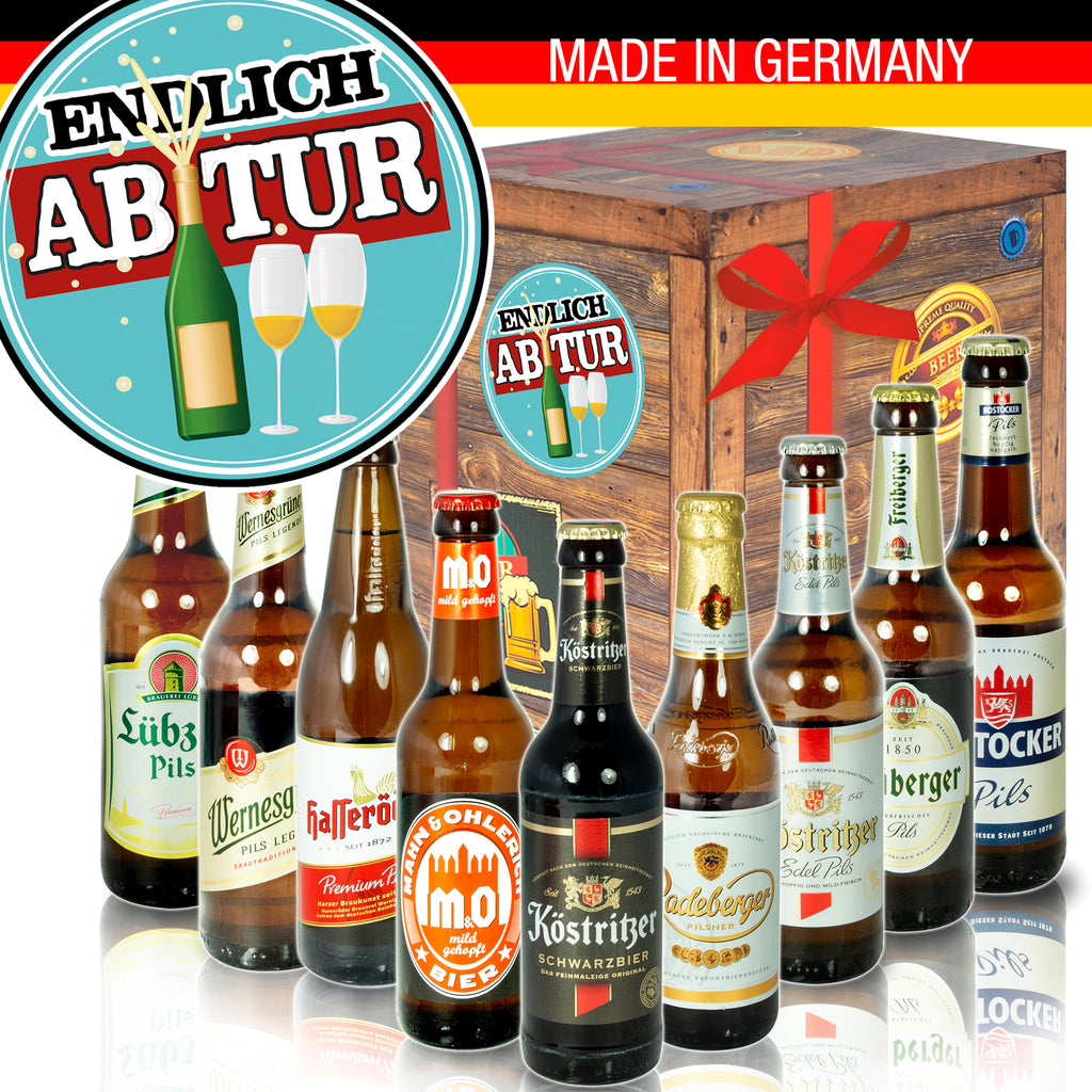 Endlich Abitur | 9 Flaschen Biere Ostdeutsch | Bierverkostung