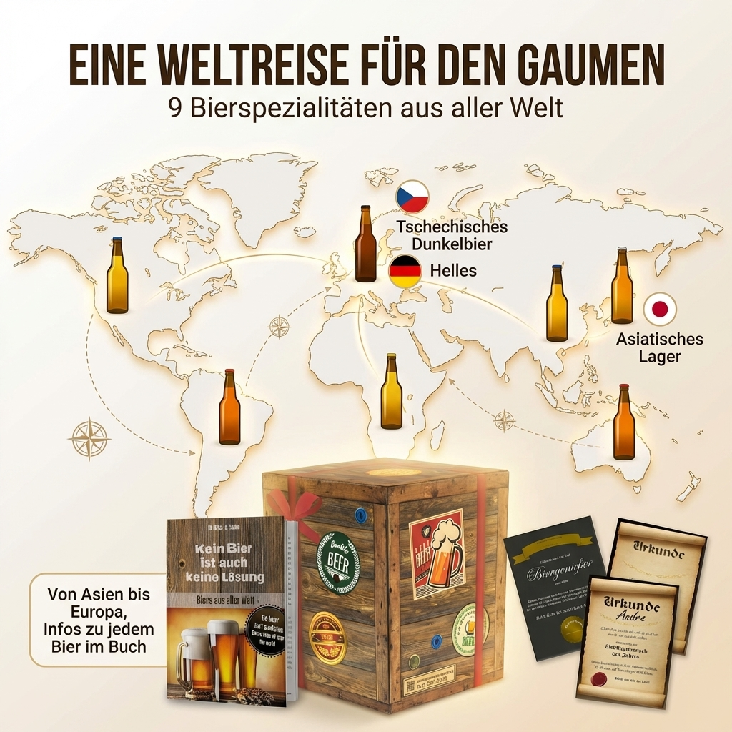 Bier Set | 9x Biere der Welt Geschenkbox - monatsgeschenke.de