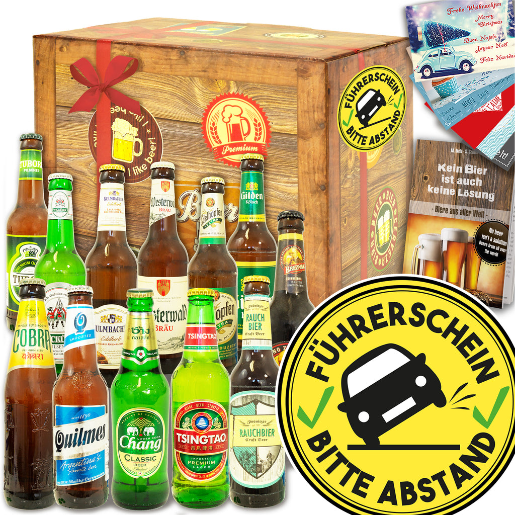 Führerschein bestanden – Bitte Abstand | 12x Bier Deutschland und Welt | Bierverkostung