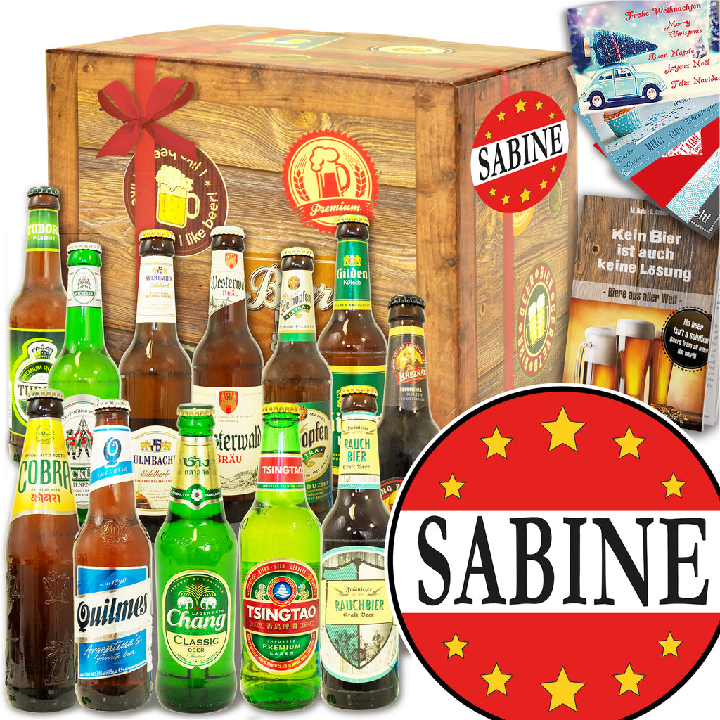 Sabine | 12 Biersorten Bier aus der Welt und Deutschland | Bierpaket
