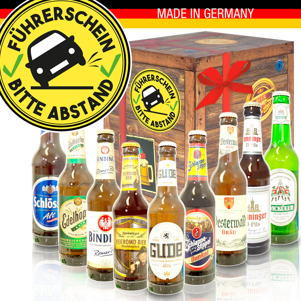 Führerschein bestanden – Bitte Abstand | 9x Bier Deutschlandreise | Bierbox