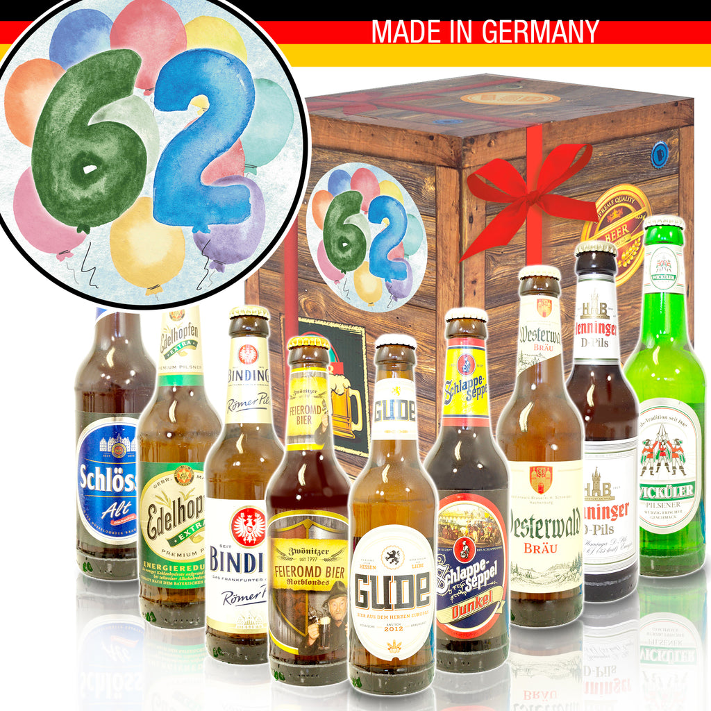 Geburtstag 62 | 9 Biersorten Bier Deutschlandreise | Geschenkpaket