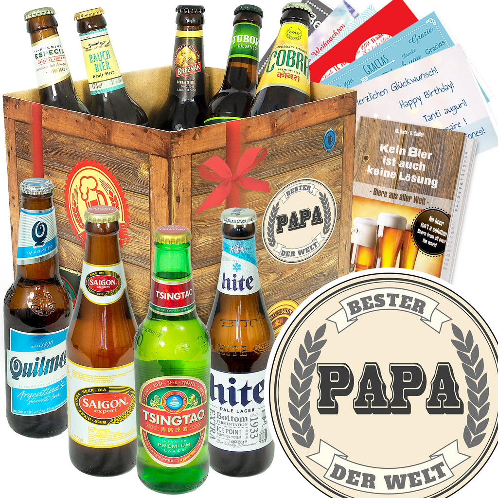 Bester Papa der Welt | 9 Spezialitäten Bier Weltreise | Probierpaket