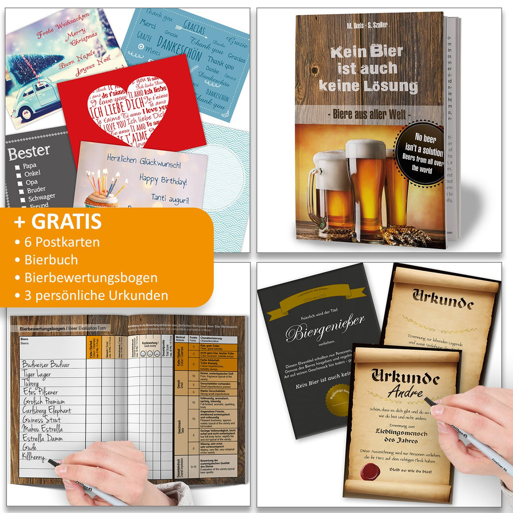 Hochzeitstag 2 | 9x Biere aus aller Welt | Geschenk Box